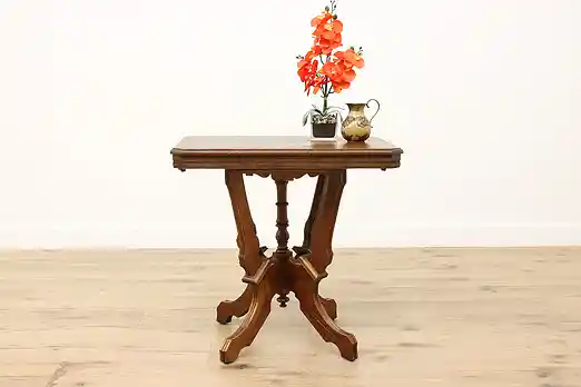 Victorian Antique Walnut & Ash Parlor, Entry or Center Table #52419