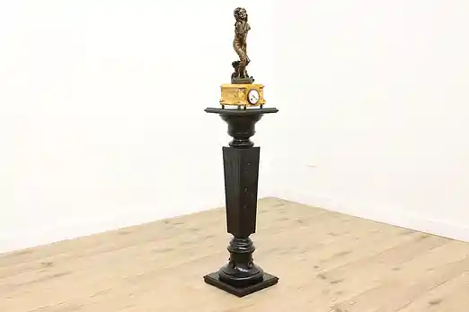 Victorian Antique Carved & Ebonized Cherry Statue Pedestal #55901