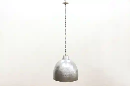 Industrial Hammered Steel Light Fixture, Currey #55600