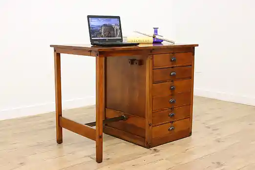 Industrial Vintage Drafting Desk, Wine Table, Kitchen Island #55058