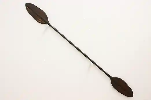 Farmhouse Vintage Carved Pine Kayak or Canoe Double Paddle #55522