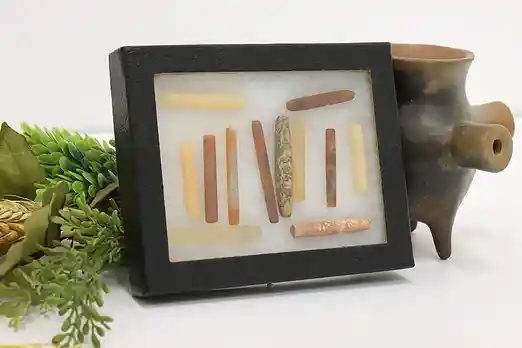 Indigenous Antique Stone Artifacts Collection in Case #44758
