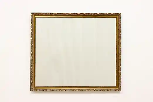 Carved Gilt Vintage Mirror, Hangs Vertical or Horizontal #55346