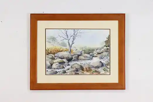 Woodland Stream Original Watercolor Painting Brentrenia 21" #55664