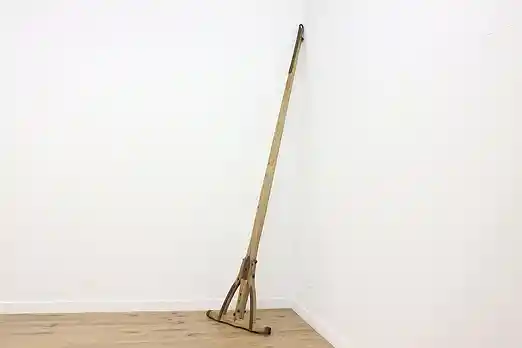 Farmhouse Antique Salvage Oak & Iron Logging Sleigh Hitch #51451