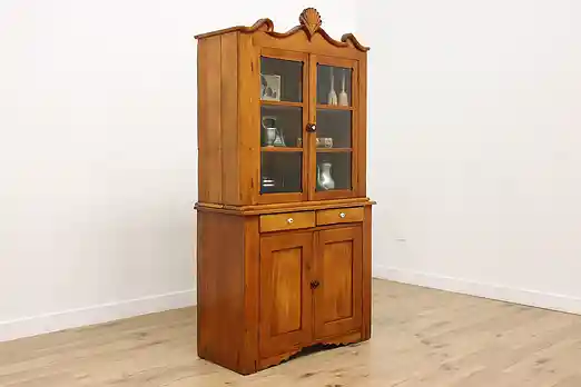 Farmhouse Antique Pine Kitchen Cupboard or Pantry Cabinet #54633