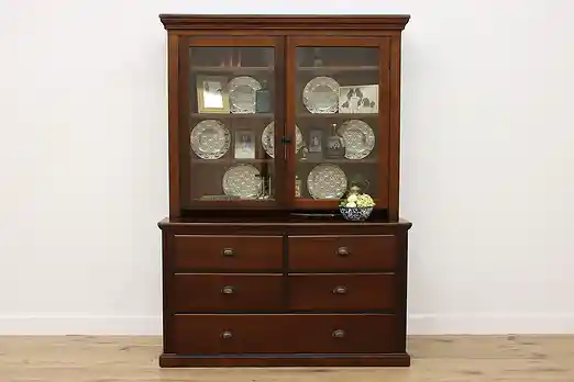 Farmhouse Antique Kitchen Cabinet or Pantry Cupboard #55176