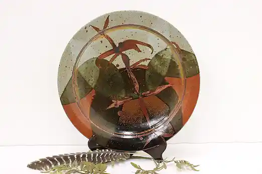 Glazed Vintage Ceramic Platter or Serving Tray Signed #54507