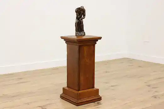 Farmhouse Antique Pine & Oak Plant or Sculpture Pedestal #55774