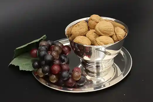 Traditional Vintage Silverplate Candy Dish & Serving Tray #52653