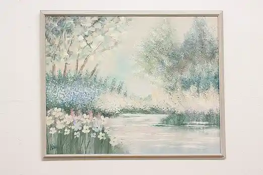 Winter Blooms Vintage Original Oil Painting Kenny 53" #56258