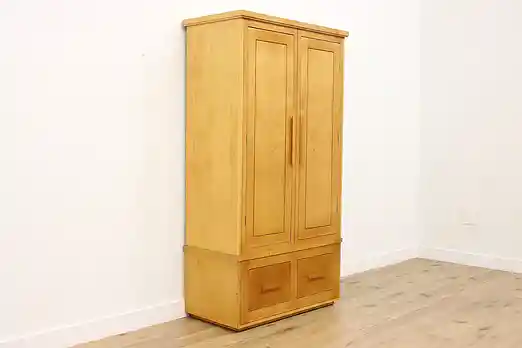 Custom Birch & Maple Vintage Wardrobe Armoire or Closet #56133