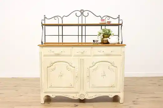 Country Vintage Sideboard Bar Server Cabinet Ethan Allen #56220