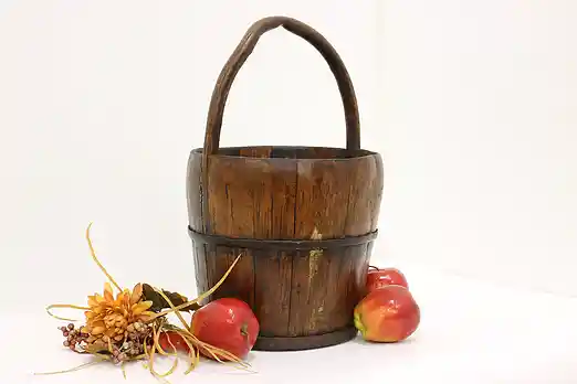Farmhouse Antique Chinese Elm Pail or Bucket, Planter #56060