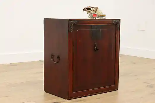 Chinese Antique Pine Tabletop Hall Bath or Jewelry Cabinet #56142