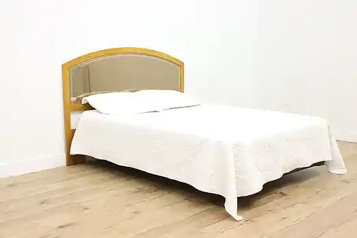 Midcentury Modern Vintage Chestnut Mirrored Headboard Thomas #56478