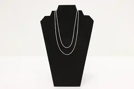 Sterling Silver Box Chain Necklace - 36" #56650