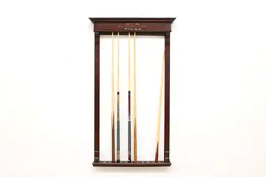 Brunswick Balke Antique Birch Billiards Pool Cue Wall Rack  #56484