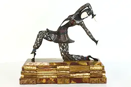 Art Deco French Bronze Sculpture of Russian Dancer, Onyx Base, Chiparus #39495