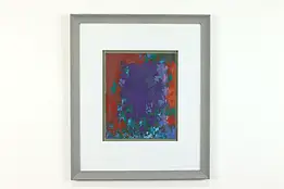 Pigment Interplay Vintage Original Acrylic Painting, W. Saltzman 29" #39296