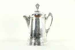 Victorian Antique Silverplate Insulated Water Pitcher, Reed & Barton #33271
