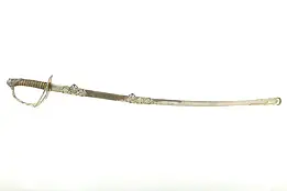 Ceremonial Antique Sword & Sheath, Henderson Ames, Germany, 0dd Fellows #34146