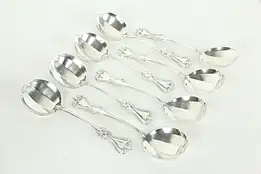 Towle Old Colonial  Set of 8 Sterling Silver 6" Cream Soup Spoons #34470