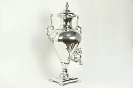 Victorian Antique English Silverplate Hot Water Tea Kettle Glenton London #34519