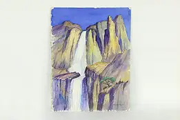 Mountains & Cascades Original Double Watercolor Painting, Rupert Lovejoy #35045
