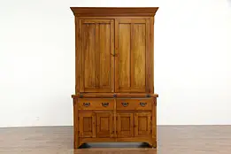 Country Pine Antique 1850's Farmhouse Secretary Desk & Bookcase #35363