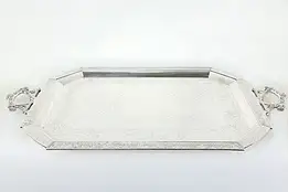 Victorian Antique 34" Silverplate Butler or Buffet Tray  #36420