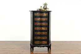 Boulework Faux Tortoise & Brass Vintage Semainier or Lingerie Chest #35812