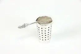 Sterling Silver Antique Embossed  Tea Strainer #38572