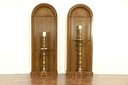 Pair of Architectural Salvage Antique Niches, Shell Design Crests #30245