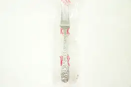 Repousse Kirk Stieff Sterling Silver Relish Serving Fork, New in Bag, #29045