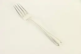 Tiffany Signed Flemish Pattern Antique Sterling Silver Serving Meat Fork #30199