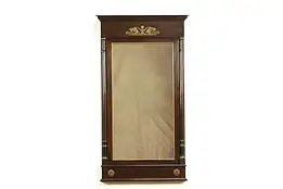 Kittinger Antique Classical Mahogany Mirror, Bronze Swans #32761