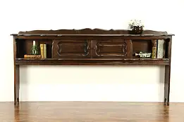 Country French Antique King Size Chestnut Bookcase Headboard #32210