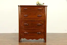 Cherry Vintage Tall Chest or Highboy, Carved Pulls, Davis #32596