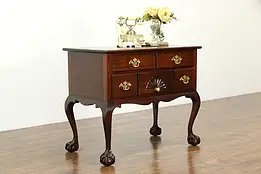 Georgian Design Mahogany Lowboy Chest, Carved Feet & Shell #33244