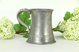 Victorian English Pewter Half Pint Mug or Tankard, Royal Stamp B9 #33433