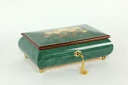 Music Box Jewelry Chest Nutcracker Waltz of the Flowers Reuge, Marquetry #33491