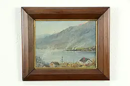 False Creek Vancouver Antique Oil Painting 12", J Rennie 1904 #33533
