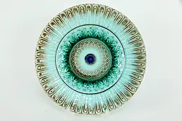 Victorian Antique Majolica Plate, 8" Round #35535