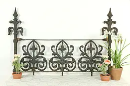 Victorian Antique Architectural Salvage Cast Iron Balcony Railing #35746