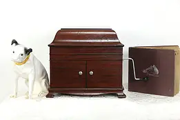 Victor Antique Mahogany Table Top Model VVIX Victrola Phonograph #33934