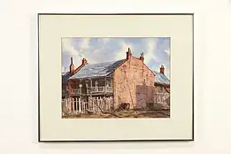 Old Brick House Original Watercolor Painting, 1975 Smith 22 1/2" #36899