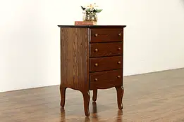 Oak Quarter Sawn Antique File or Cylinder Record Cabinet, Tilting Drawers #36858