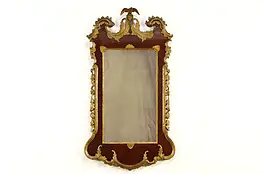 Georgian Federal Design Antique 1870 Centennial Mirror, Gold Eagle #36968