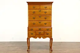 Traditional Maple Vintage Tall Chest on Chest or Highboy, Whitney #36063